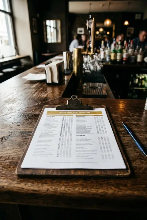 Barback Shift checklist
